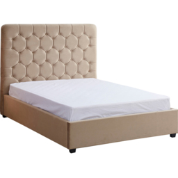 Seconique Madison Double Fawn Velvet Fabric Gas Lift Ottoman Bed Frame - Wilko - thumbnail 4