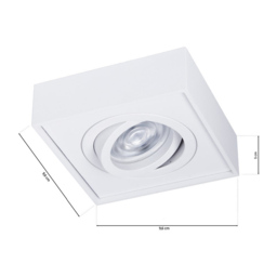 Milagro Nusa Square White Spot Light 230V - Size: 9 x 9 x 3cm - Wilko - thumbnail 7