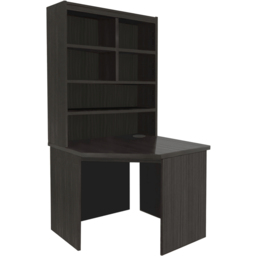 R White Cabinets Corner 6 Shelf Computer Desk with Hutch Black - Size: 182.8 x 94 x 54cm - Wilko - thumbnail 4
