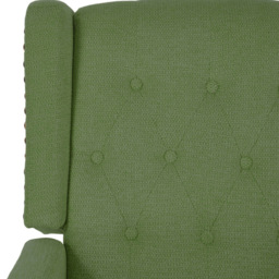 Living and Home Green Chenille Pushback Recliner Chair with Footstool - Size: 102 x 62 x 153cm - Wilko - thumbnail 6