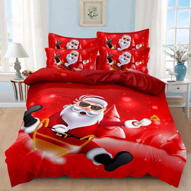 Groundlevel Single Rock On Santa Christmas Duvet Set - Multi - Wilko - image 1