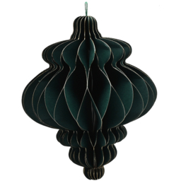 The Seasonal Gift Co Dark Green Paper Ornate Bauble with Gold Edge 15cm 2 Pack - The Seasonal Gift Co. - Wilko - thumbnail 3