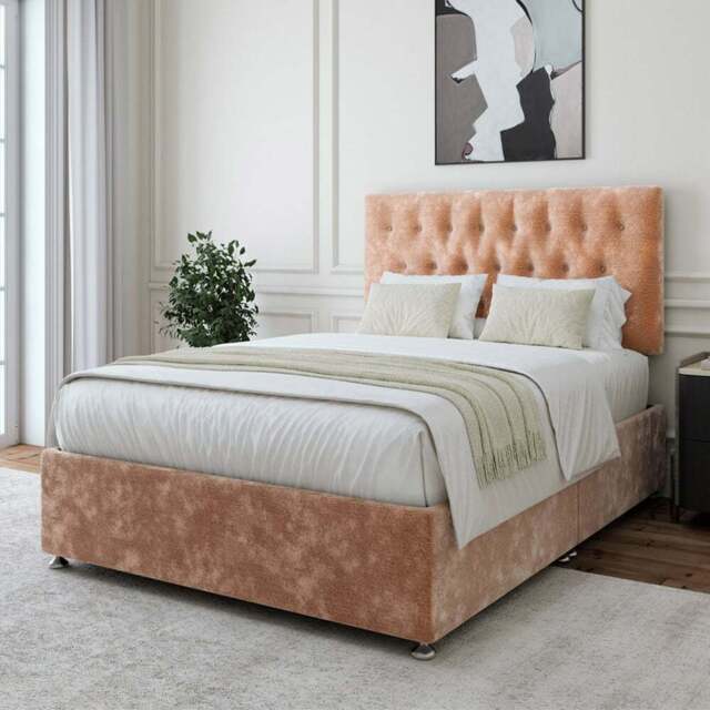 Bedmaster Single Mink Chenille Divan Base - Cream - Wilko - image 1