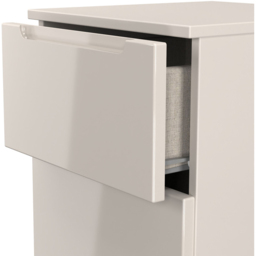 Crowndale Milan 3 Drawer Kashmir Gloss and Kashmir Bedside Cabinet Ready Assembled - Kashmir Gloss & Kashmir - Wilko - thumbnail 6