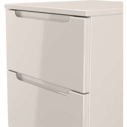 Crowndale Milan 3 Drawer Kashmir Gloss and Kashmir Bedside Cabinet Ready Assembled - Kashmir Gloss & Kashmir - Wilko - thumbnail 5