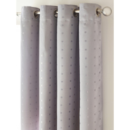 Alan Symonds Madison Silver Ring Top Curtain 229 x 274cm - Size: W 229 x D 274cm - Wilko - thumbnail 3