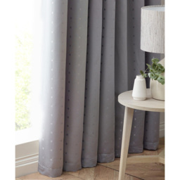 Alan Symonds Madison Silver Ring Top Curtain 229 x 274cm - Size: W 229 x D 274cm - Wilko - thumbnail 4
