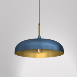 Milagro Lincoln Blue Pendant Lamp 230V - Size: 45 x 45 x 90cm - Wilko - thumbnail 4