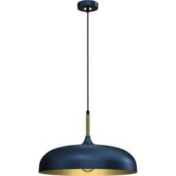 Milagro Lincoln Blue Pendant Lamp 230V - Size: 45 x 45 x 90cm - Wilko