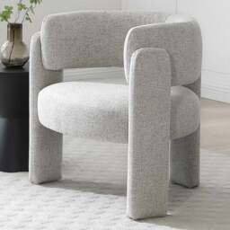 Amy Natural Textured Weave Tub Chair - Size: 74 x 83 x 66cm - Kyoto Futons - Wilko - thumbnail 1