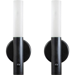 ValueLights Oakley Black Rechargeable Motion Sensors Portable Wall Light 2 Pack - Wilko