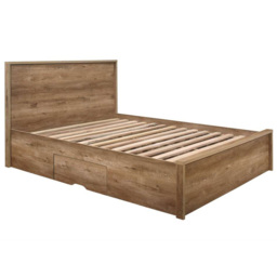 Stockwell King Size Brown 2 Drawer Bed - Birlea - Wilko - thumbnail 3