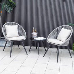 Costway 2 Seater Grey Patio Set - Wilko