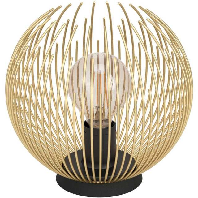 EGLO Venezuela Gold and Black Table Lamp - Size: 23.5 x 23.5 x 22.5cm - Wilko - image 1