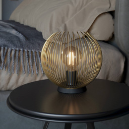 EGLO Venezuela Gold and Black Table Lamp - Size: 23.5 x 23.5 x 22.5cm - Wilko - thumbnail 3