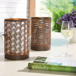 Luxform LED Solar Salisbury Table Light - Size: 15 x 15 x 23cm - Brown - Wilko - thumbnail 7