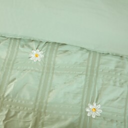 Darcey Embroidered Duvet Set Sage Green Double - Wilko - thumbnail 5