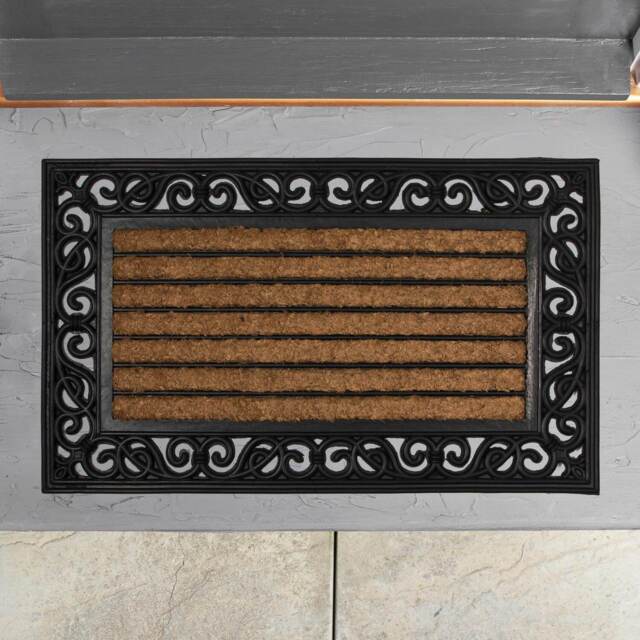Canterbury Rubber and Coir Mat - Wilko - image 1
