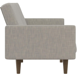 Dorel Paxson 3 Seater Linen Light Grey Sofa Bed with Wooden Feet - Wilko - thumbnail 6