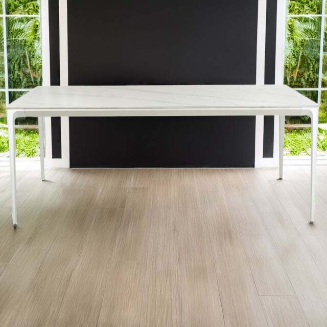 Shankar Montreal 6 Seater White Dining Table - Wilko - image 1