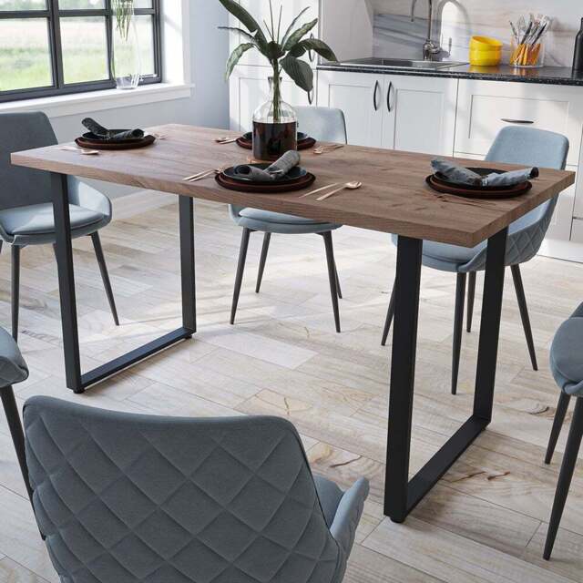 Shefa Seattle 4 Seater Dining Table Tobacco Oak - Wilko - image 1