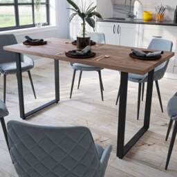 Shefa Seattle 4 Seater Dining Table Tobacco Oak - Wilko