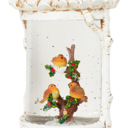Wood Effect LED Robin Lantern - White - Wilko - thumbnail 5
