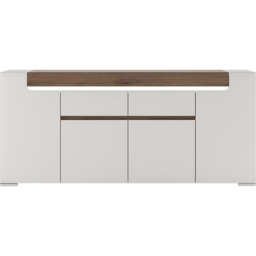 Florence Toronto 4 Door 2 Drawer Sideboard - White - Furniture To Go - Wilko - thumbnail 4
