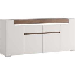 Florence Toronto 4 Door 2 Drawer Sideboard - White - Furniture To Go - Wilko - thumbnail 3