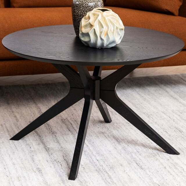 Florence Duncan Black Round Coffee Table - Furniture To Go - Wilko - image 1