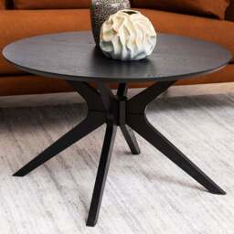Florence Duncan Black Round Coffee Table - Furniture To Go - Wilko - thumbnail 1