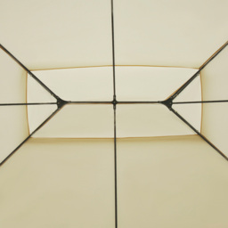Outsunny 4 x 3m 2-Tier Beige Gazebo - Size: 280 x 298 x 398cm - Cream - Wilko - thumbnail 5