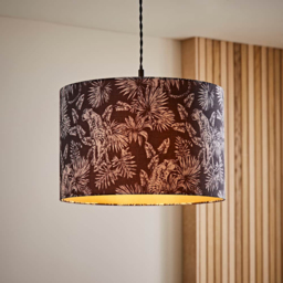 ValueLights Ariella Black Silk Animal Print Easy Fit Shade with Gold Inner - Size: 23.5 x 35.5 x 35.5cm - Wilko - thumbnail 4