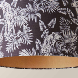 ValueLights Ariella Black Silk Animal Print Easy Fit Shade with Gold Inner - Size: 23.5 x 35.5 x 35.5cm - Wilko - thumbnail 7