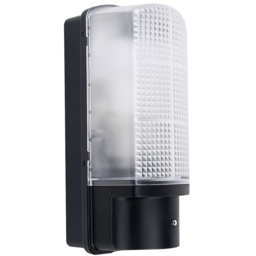 ValueLights Griffin Black Outdoor Wall Bulkhead Light with Dusk till Dawn Sensor - Size: 28 x 11.8 x 11.8cm - Wilko