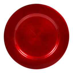 Metallic Charger Plate - Red - Wilko