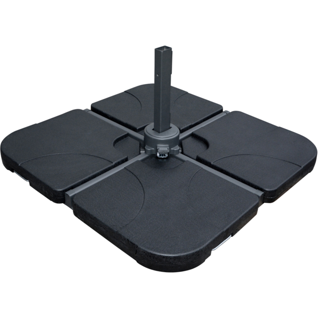 Charles Bentley Premium Concrete Parasol Base 2 x 25kg - Size: 10 x 52 x 52cm - Wilko - image 1