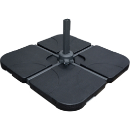Charles Bentley Premium Concrete Parasol Base 2 x 25kg - Size: 10 x 52 x 52cm - Wilko