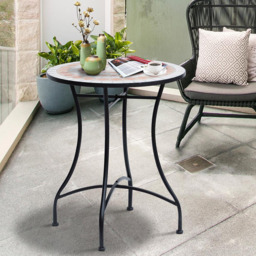 Outsunny 60cm Round Bistro Table - Size: 71 x 60 x 60cm - Multi - Wilko