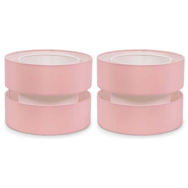 ValueLights Sophia 2-Tier Blush and White Small Ceiling Light Shade 2 Pack - Size: 19 x 26 x 26cm - Pink - Wilko - image 1