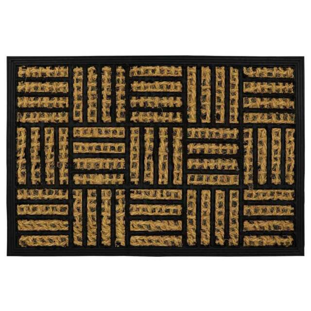 JVL Alba Squares Woven Scraper Doormat 40 x 60cm - JVL Homewares - Wilko - image 1
