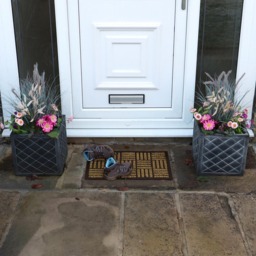JVL Alba Squares Woven Scraper Doormat 40 x 60cm - JVL Homewares - Wilko - thumbnail 3