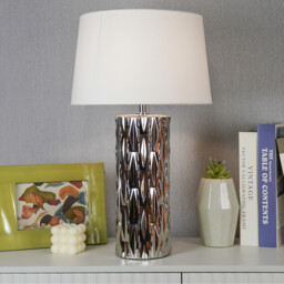 Rosalyn Table Lamp Silver - Wilko - thumbnail 3