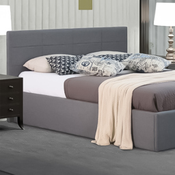 Brooklyn King Size Grey Fabric Gas Lift Ottoman Bed - Wilko - thumbnail 3