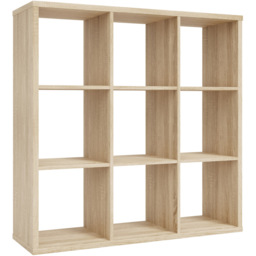 Florence Mauro 9 Cube Sonoma Oak Bookshelf - Size: 9 Shelf - Brown - Wilko - thumbnail 3