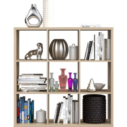 Florence Mauro 9 Cube Sonoma Oak Bookshelf - Size: 9 Shelf - Brown - Wilko - thumbnail 5