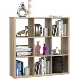 Florence Mauro 9 Cube Sonoma Oak Bookshelf - Size: 9 Shelf - Brown - Wilko - thumbnail 6