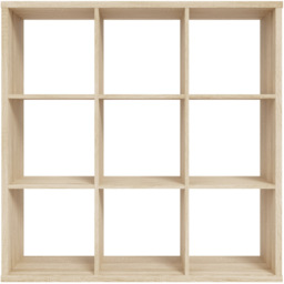 Florence Mauro 9 Cube Sonoma Oak Bookshelf - Size: 9 Shelf - Brown - Wilko - thumbnail 4