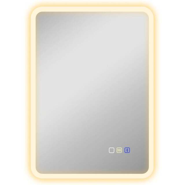 HOMCOM Rectangle Frameless LED Bathroom Mirror 50 x 70cm - Size: 50 x 3.5 x 70cm - Silver - Wilko - image 1