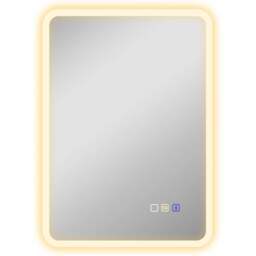 HOMCOM Rectangle Frameless LED Bathroom Mirror 50 x 70cm - Size: 50 x 3.5 x 70cm - Silver - Wilko - thumbnail 1